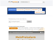 Tablet Screenshot of meinpreisalarm.de